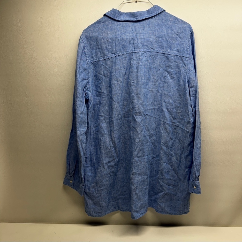 Lilly Pulitzer linen sea view Women's Blue Button-Up Shirt size XL NWT - Picture 6 of 11